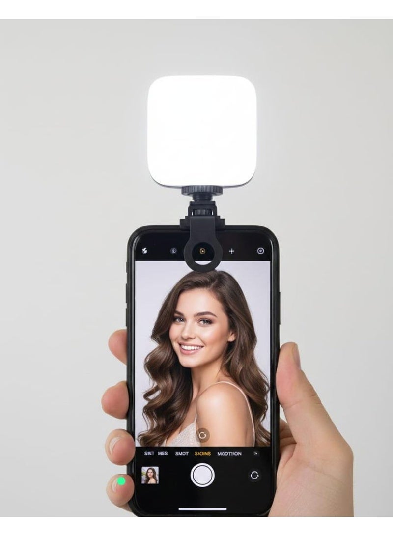 رينج لايت ، ضوء سيلفي LED للهاتف مع 3 أوضاع إضاءة، ضوء حلقي محمول للصور الشخصية، والمكياج، وتيك توك، والبث المباشر، ومؤتمر زووم، قابل لإعادة الشحن للهاتف، والآيباد، والكاميرا، والكمبيوتر المحمول - Image 1